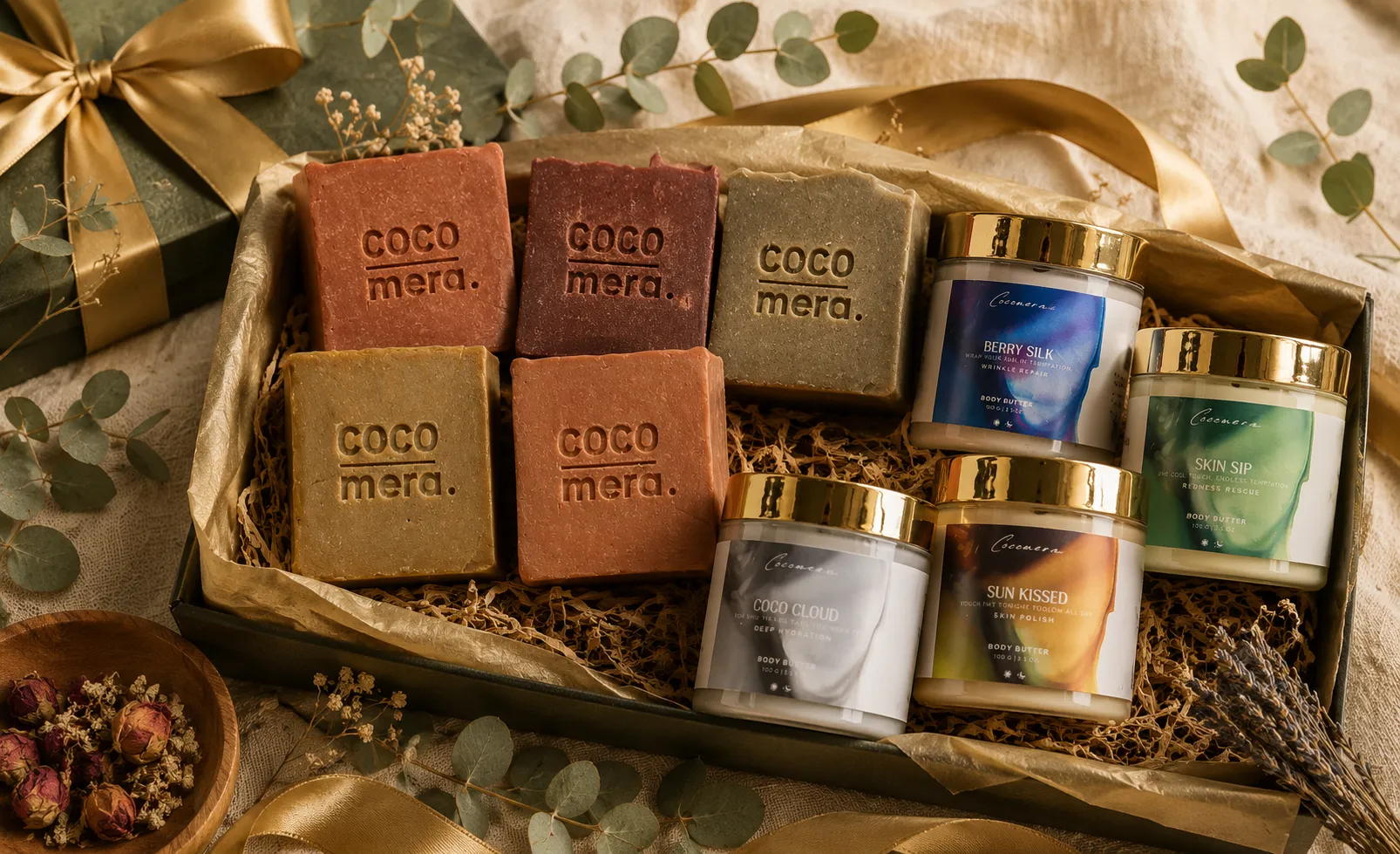 Cocomera curated soap and body butter gift set